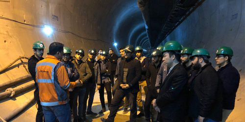 بازدید دانشجویان درس ماشین آلات، گروه عمران از حفاری خط 3تونل مترو مشهد